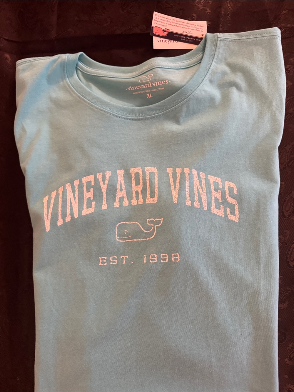 Vineyard Vines Light Blue Whale Logo Tee